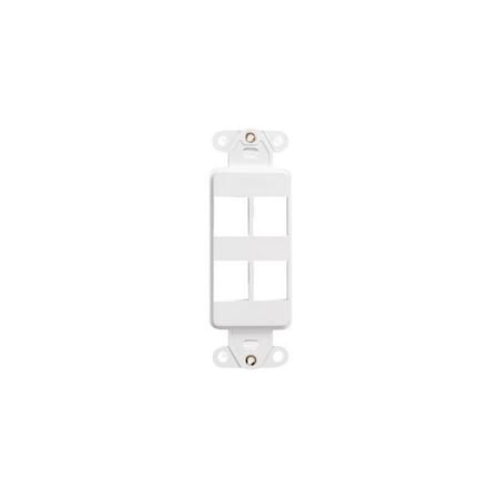Leviton 4-Port Mounting Strap Unloaded, Decora Style Quickport, White 241926